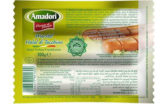 Turkey frankfurter, Halal- 100 g