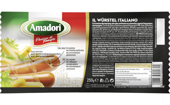 Evviva chicken/turkey frankfurter- 250 g