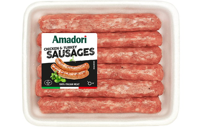 Sausages with chicken and turkey