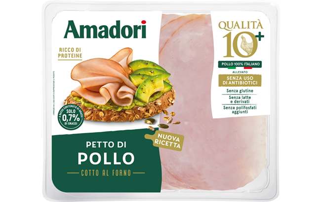 Roast chicken breast in slices