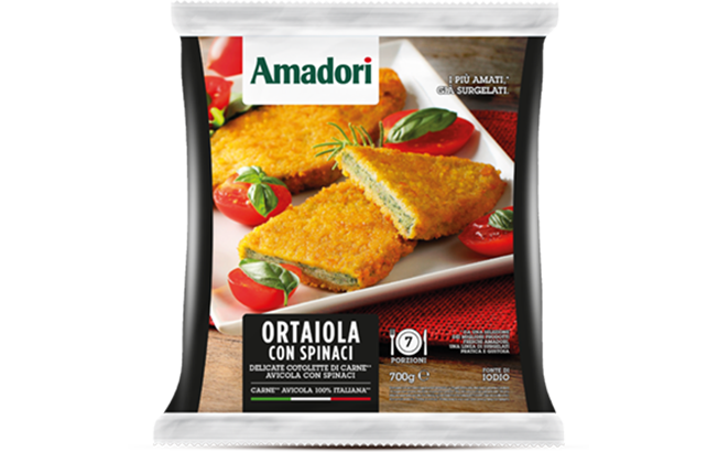Escalope with spinach