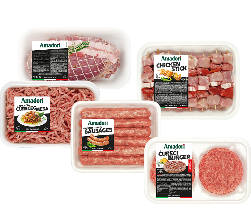 Fresh, uncooked specialities