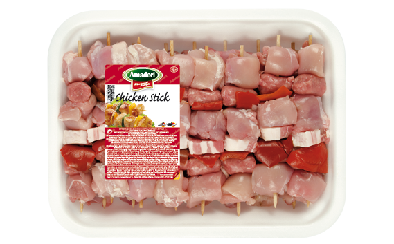 Pinchos de pollo y pimientos